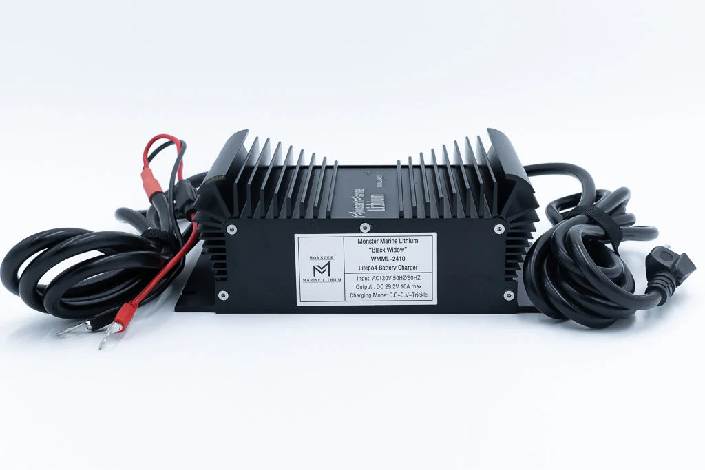 BLACK WIDOW 24V 10A Waterproof Lithium Battery Charger - Image 5