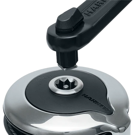 Harken #40 Electric Self-Tailing Rewind™ Radial Winch — Reverse Speed - Chrome with White Trim - Image 2