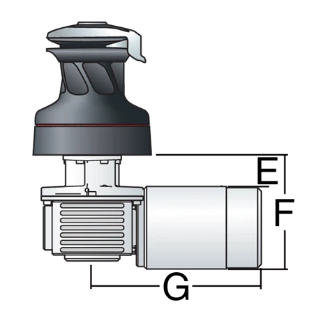 Harken #46 2 Speed Electric Self-Tailing Radial Winch - Chrome with White Trim - Image 4