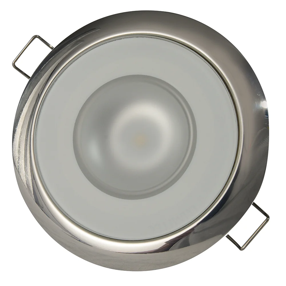 Lumitec Mirage - Flush Mount Down Light - Glass Finish/Polished SS Bezel - 3-Color Red/Blue Non-Dimming w/White Dimming [113118] - Image 2