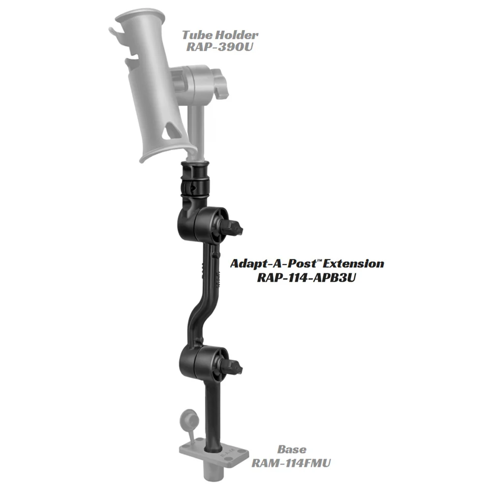 RAM Mount Adjustable Adapt-a-Post 16" Extension Arm [RAP-114-APB3U] - Image 2