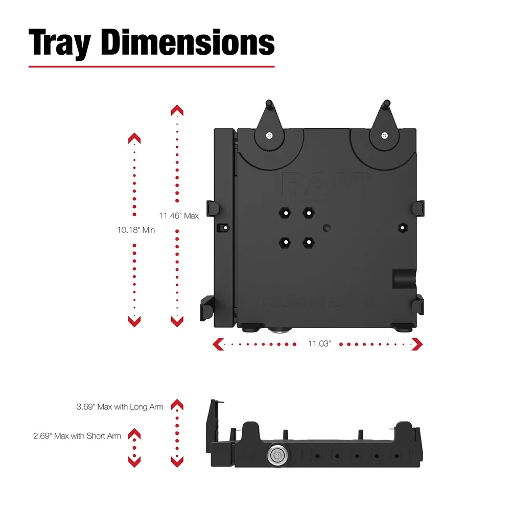 RAM Mount RAM No-Drill Laptop Mount f/'19-26 Chevy Silverado, Tahoe  More [RAM-VB-203-SW3] - Image 3