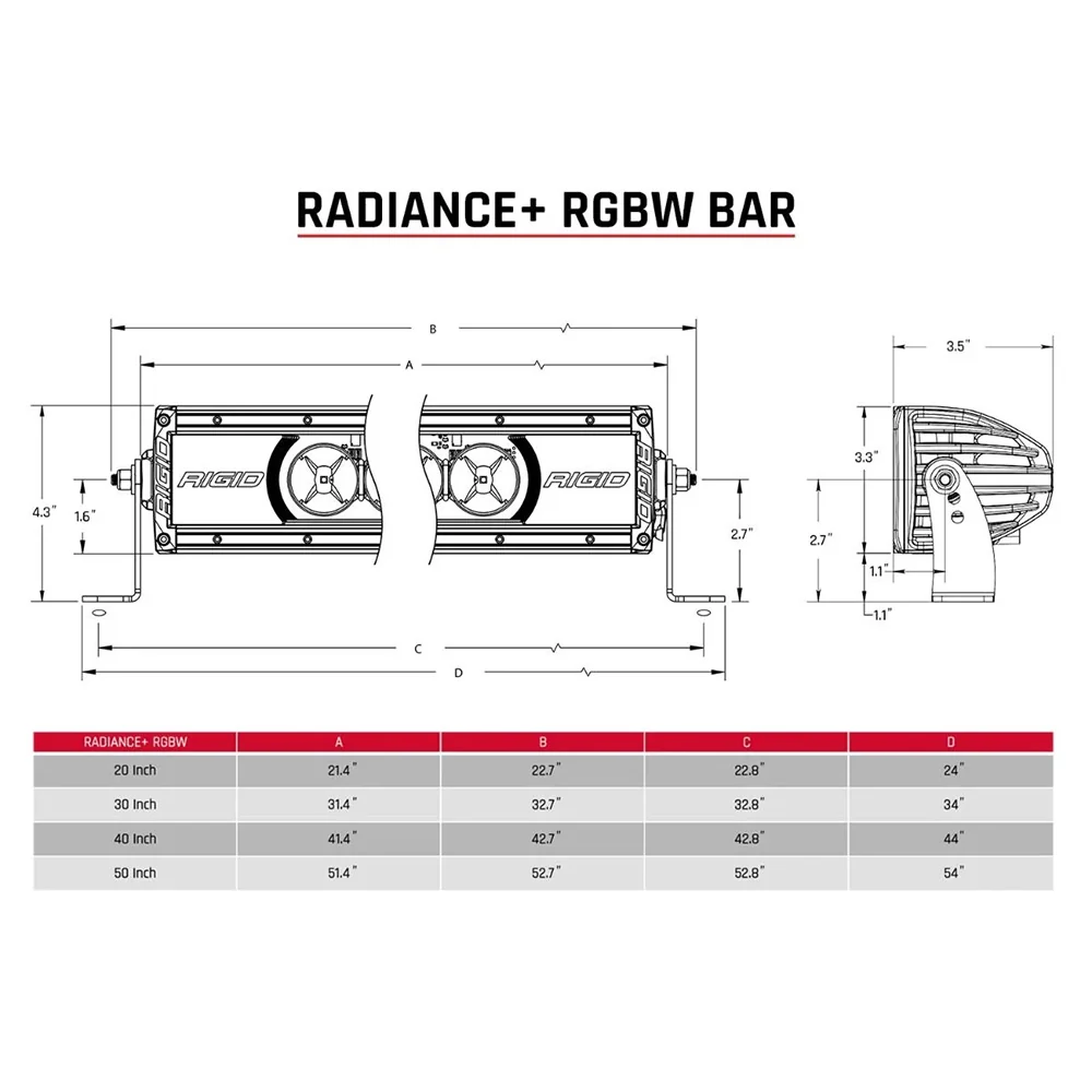 RIGID Industries Radiance + 50" Light Bar - RGBW [250053] - Image 3