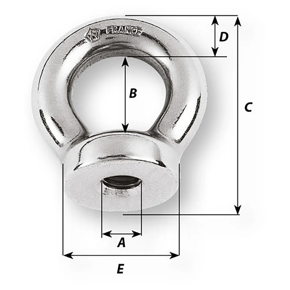 Wichard 10mm Eye Nut - Thread M10 x 150mm [6355W] - Image 2